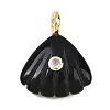 Natural Obsidian Carved Pendants G-G330-02G-05-1