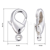 Silver Color Plated Brass Lobster Claw Clasps X-KK-903-S-4