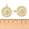 Brass Micro Pave Sky Blue Cubic Zirconia Pendants CU-CBA6938-04G-03-3
