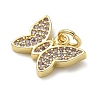 Rack Plating Brass Micro Pave Cubic Zirconia Pendants KK-K392-42G-2