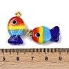 Handmade Lampwork Pendants LAMP-A007-01G-05-3