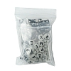 200Pcs Opaque Black Acrylic Beads MACR-FS0001-86-6