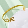 304 Stainless Steel Cuff Bangles for Women BJEW-F491-01G-03-4