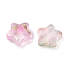 Transparent Spray Painted Glass Beads X1-GLAA-NH0003-01-3