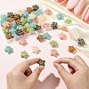 50Pcs Plating Opaque Acrylic Beads MACR-CJ0001-90-4