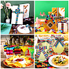 2Rolls 2 Styles Stripe Pattern Printed Polyester Grosgrain Ribbon OCOR-TA0001-37F-6