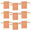 20Pcs Rectangle Polyester Imitation Burlap Packing Pouches Drawstring Bags ABAG-TA0001-96B-3