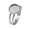 304 Stainless Steel Cuff Ring Components STAS-D372-06P-02-1