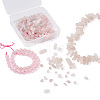 4 Strands 4 Style Natural Rose Quartz Stone Bead Strands G-KS0001-11-4