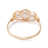 Natural Pearl Finger Rings RJEW-JR00604-01-4