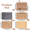 Rectangle Imitation Leather with Alloy Scrapbook DIY Binder Photo Album AJEW-WH20006-475C-2