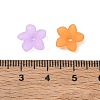 5-Petal Transparent Acrylic Bead Caps FACR-T001-06A-3