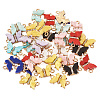  36pcs 9 colors Opaque Acrylic Connector Charms OACR-TA0001-25-3