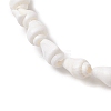 Natural Trumpet Shell Beads Stretch Bracelets BJEW-JB110104-3