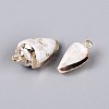 Electroplated Natural Shell Pendants BSHE-Q020-07-2