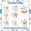 140Pcs 7 Styles Ocean Theme Opaque Acrylic Beads SACR-YW0002-12-2