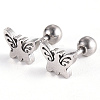 Tarnish Resistant 201 Stainless Steel Barbell Cartilage Earrings LS-EJEW-R147-20-1