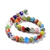 Handmade Millefiori Glass Beads Strands LK16-2