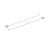 Tarnish Resistant Long Chain with Round Ball Dangle Stud Earrings EJEW-A067-17P-2