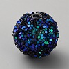 Opaque Acrylic Glitter Beads FIND-CJC0010-111A-18-1