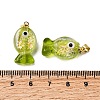 Handmade Dichroic Foil Lampwork Pendants DICH-G001-01G-06-3