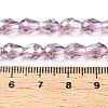 Transparent Electroplate Glass Beads Strands EGLA-N013-T6mm-B02-4