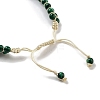 Synthetic Malachite Braided Round Bead Bracelets BJEW-K251-06F-4