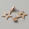 Plastic Imitation Pearl Beaded Geometry Dangle Stud Earrings EJEW-WH0013-57A-2