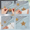   42Pcs 10 Style Star Glitter Hotfix Rhinestone FIND-PH0017-02-3