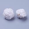 White Flower Acrylic Beads X-MACR-S635-16mm-2-2
