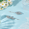 2Pcs 2 Styles Leaf Alloy Rhinestone Hair Bobby Pins OHAR-LP0001-24-1
