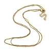 304 Stainless Steel Double-Layer Necklace NJEW-Q321-01G-2