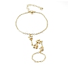 Brass Micro Pave Cubic Zirconia Mittens Bracelets BJEW-C156-01G-05-4