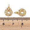 Christmas Brass Micro Pave Cubic Zirconia Charms LS-KK-L255-18G-03-3