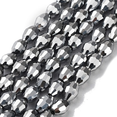 Electroplate Glass Beads Strands GC881Y-2-1