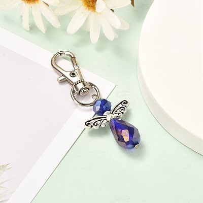 Faceted Teardrop Glass Pendants HJEW-JM00534-1