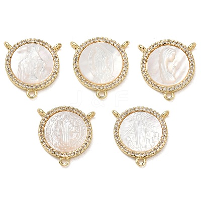 Brass Micro Pave Clear Cubic Zirconia Chandelier Component Links CU-CBA5585-03G-1