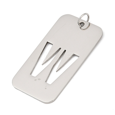 304 Stainless Steel Pendants STAS-M115-01P-W-1