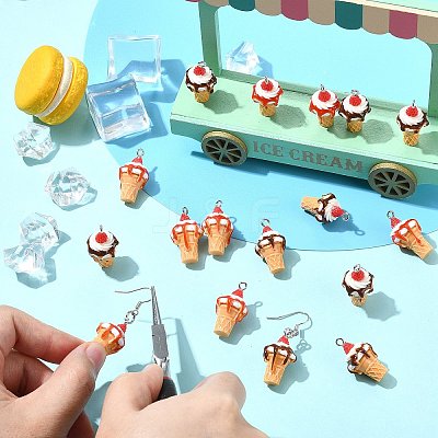 20Pcs 2 Styles Resin Pendants RESI-CJC0031-006P-1