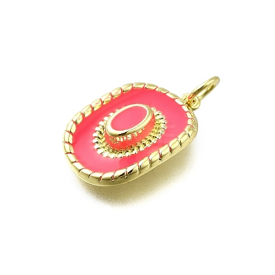 Brass Enamel Pendants KK-K400-20G-04-1