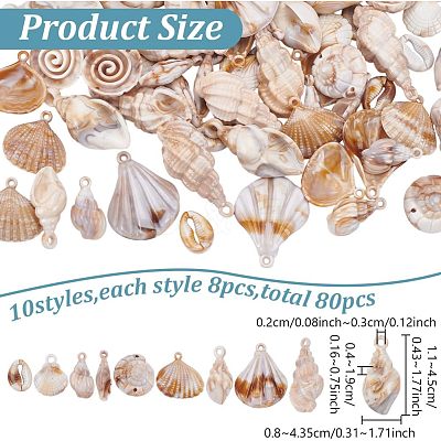 80Pcs 8 Styles Opaque Acrylic Pendants & Links Connectors OACR-PH0004-46-1