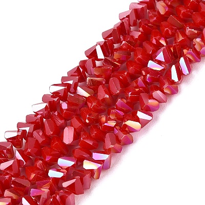 Electroplate Opaque Glass Beads Strands EGLA-Q139-01A-C10-1