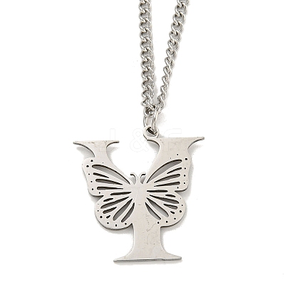 201 Stainless Steel Necklaces NJEW-Q336-01Y-P-1
