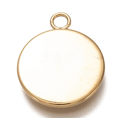 304 Stainless Steel Pendant Cabochon Settings STAS-Z030-01G-G-1
