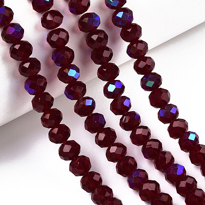 Electroplate Glass Beads Strands EGLA-A034-T2mm-L21-1