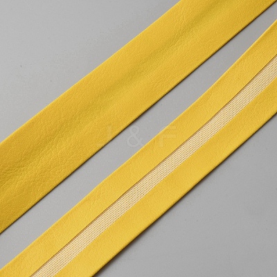 2M Flat PU Leather Folded Edge Band LC-WH0013-01E-1