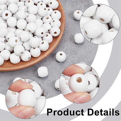 Natural Wood European Beads WOOD-PH0002-85-1