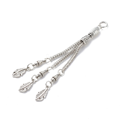 Tibetan Style Alloy Curb Chain Tassel Big Pendants FIND-I025-01F-1