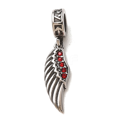 316 Surgical Stainless Steel & Rhinestone European Dangle Charms SA-CBA7555-16AS-03-1