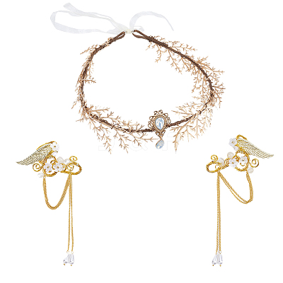 Alloy & Brass Resin Wedding Party Jewelry Sets SJEW-HY0001-02-1